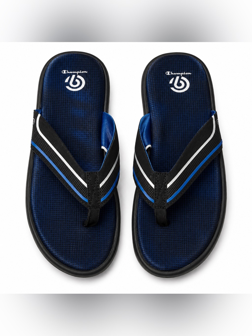 Champion Blue and Black Flip Flops